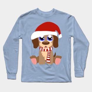 Santa Puppy Long Sleeve T-Shirt